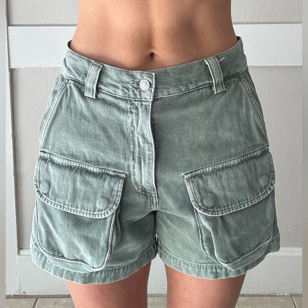 AGOLDE Vida Short  Sage Green Cargo Shorts